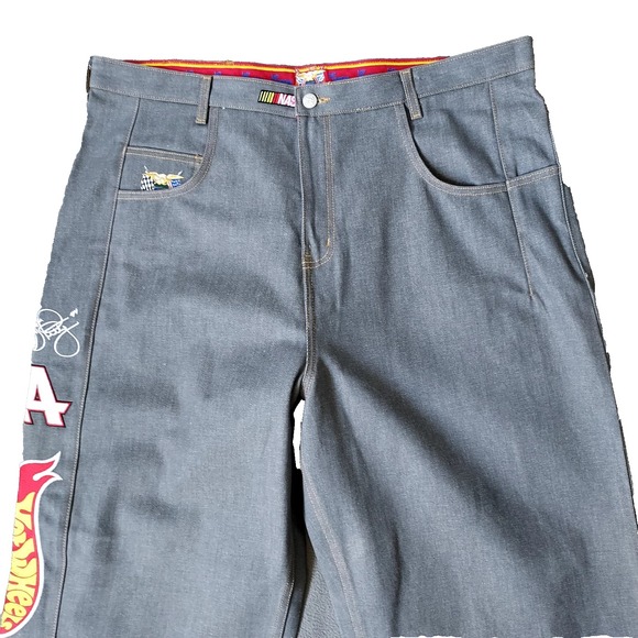 Jeff Hamilton Nascar Petty Men's 40 X 35" Gray Jeans Hot Wheels Baggy Wide Read - Picture 3 of 16